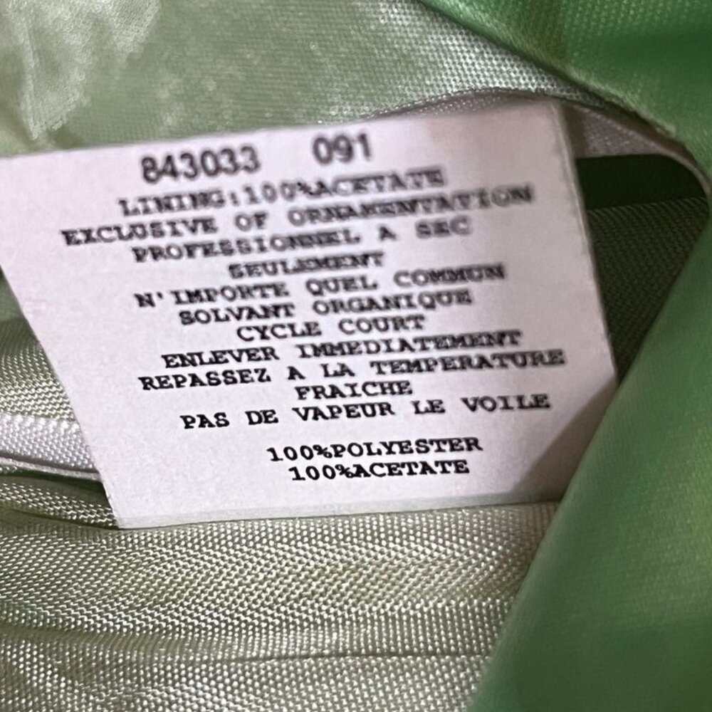 Jessica McClintock Gunne Sax Strapless Satin Ball Gown Lime/Black 5 HOLIDAY - Picture 11 of 16